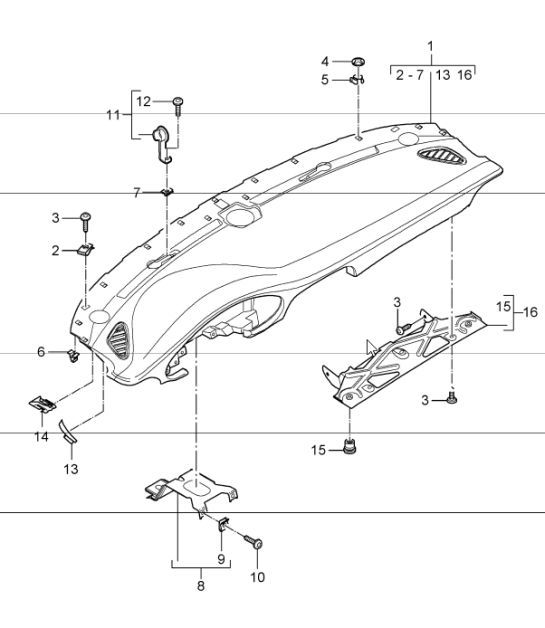 Diagram 809-00 Porsche 997 (911) MK1 2005-2008 Body