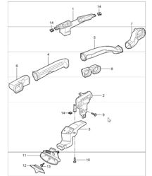 air distributor passenger compartment 997.1 2005-08