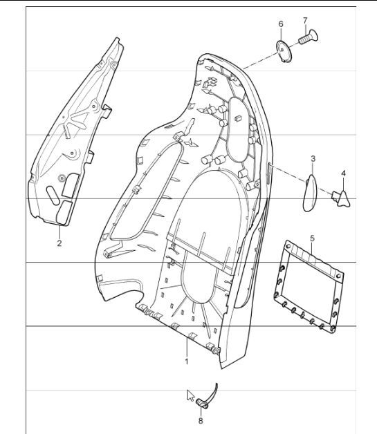 Diagram 817-19 Porsche 997 (911) MK1 2005-2008 Body