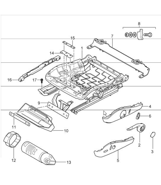 Diagram 817-23 Porsche 997 (911) MK1 2005-2008 Carrosserie