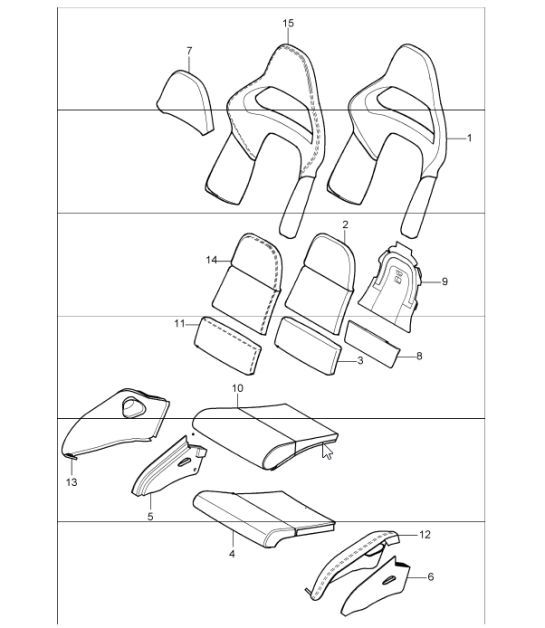 Diagram 817-62 Porsche 997 (911) MK1 2005-2008 Body