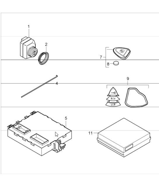Diagram 901-04 Porsche Cayenne S 4.5L V8 2003>> Electrical equipment