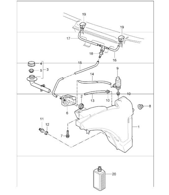 Diagram 904-10 Porsche Cayman 987C/981C (2005-2016) Electrical equipment