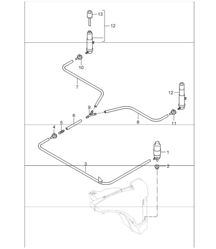 headlight washer system (I288) 997.1 2005-08