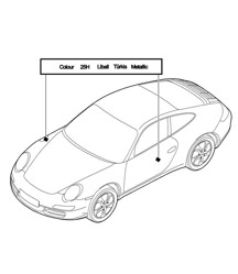 Applicateur de retouche de peinture / Peintures 997.2 Carrera 2009-12