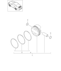 Pistón-A101, A102-997,2 Carrera 3.6L/3.8L 2009-12