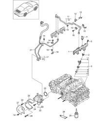 Tubo raccolta carburante/pompa alta pressione 997.2 Carrera 2009-12