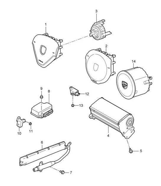 Diagram 403-006 Porsche 997 (911) MK2 2009-2012 Front Axle, Steering 