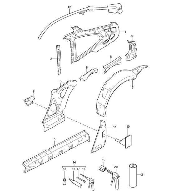 Diagram 801-050 Porsche Taycan (9J1) MK1 2020-2024 