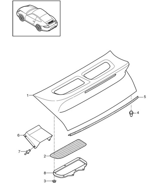 Diagram 803-009 Porsche 996 C2 3.4L 1997-08/01 Carrozzeria