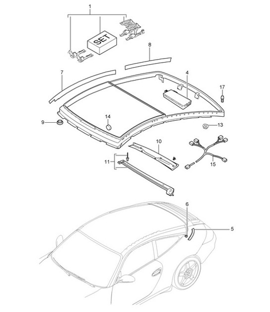 Diagram 811-002 Porsche Cayman 718C (982C) 2017>> Body