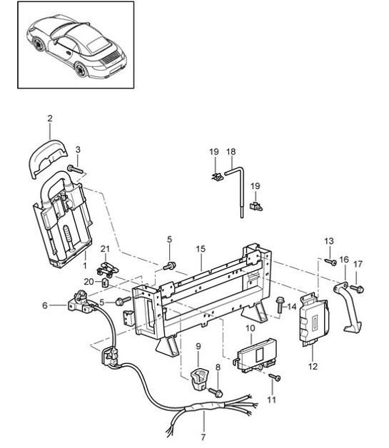 Diagram 811-015 Porsche 911 1975-1977 3.0L Turbo (930) Body