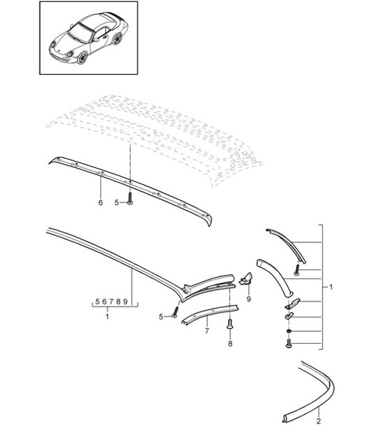 Diagram 811-040 Porsche 964 (911) (1989-1994) Body