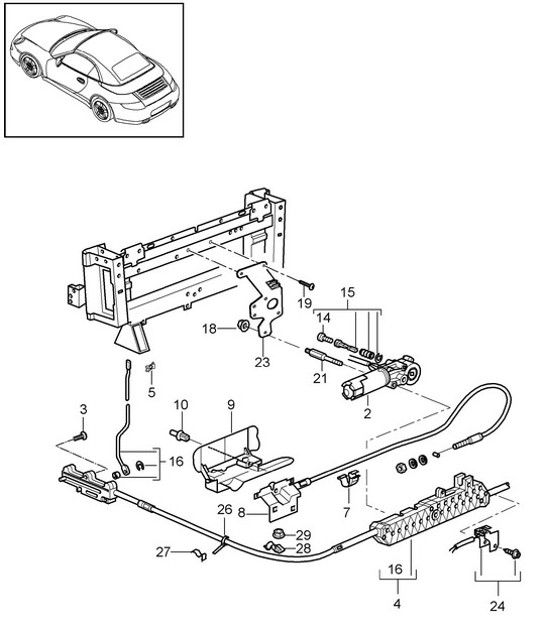 Diagram 811-050 Porsche Cayenne S V8 4.8L Petrol 400HP Body