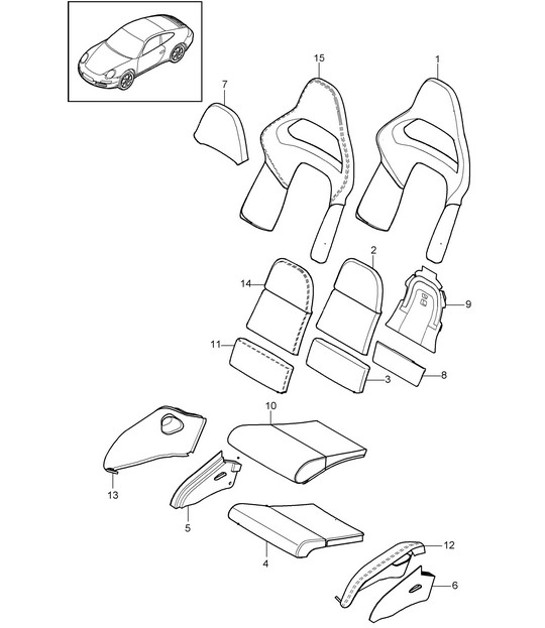 Diagram 817-062 Porsche 996 C2 3.4L 1997-08/01 Body