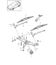 Sistema tergicristallo, compl. / Sensore pioggia 997.2 Carrera 2009-12
