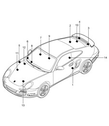 Panneaux/avertissements 997.2 Turbo / GT2 RS 2010-13 Panneaux/avertissements 997.2 Turbo / GT2 RS 2010-13