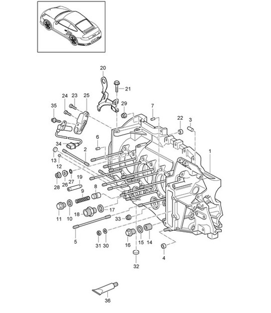 Diagram 101-007 Porsche Panamera Turbo V8 4.8L Motor