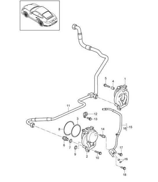 Diagram 104-020 Porsche 991 Cabriolet 4S 3.0L (420 ch) Moteur