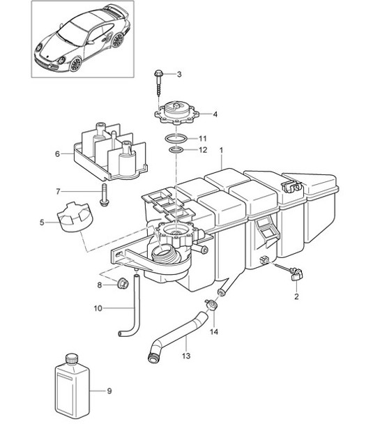 Diagram 105-021 Porsche 991 Cabriolet 2S 3.0L (420 Bhp) Engine