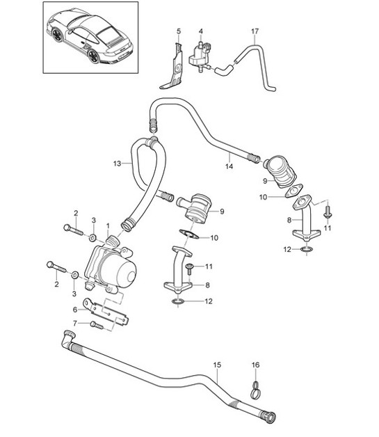 Diagram 108-007 Porsche Cayenne S 4.5L V8 2003>> Engine