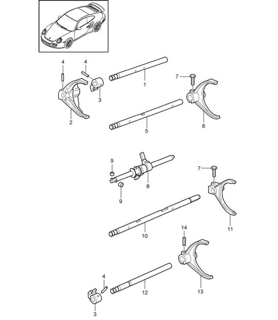 Diagram 304-001 Porsche 944S 2.5L 16V 1987-88 