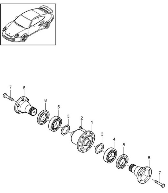 Diagram 305-005 Porsche 997 (911) MK2 2009-2012 Transmission