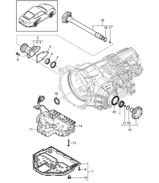 Diagram 320-005 Porsche Panamera Turbo S E-Hybrid V8 4.0L 