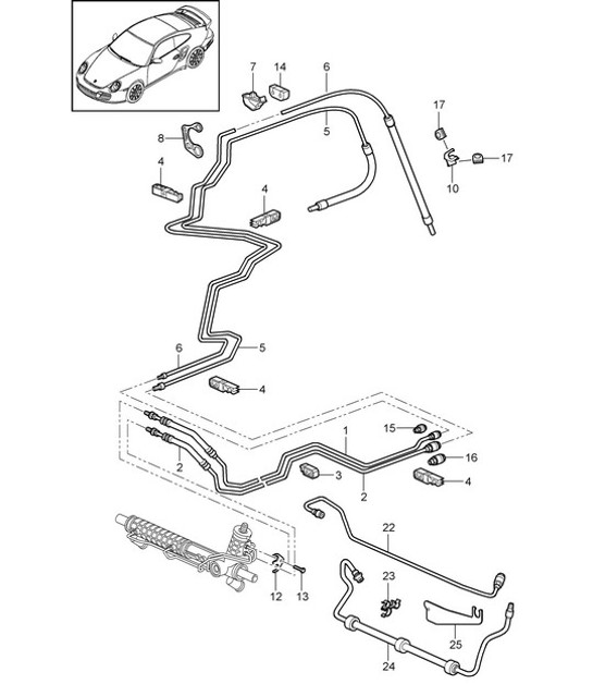 Diagram 403-002 Porsche Cayenne Coupe Turbo V8 4.0L Petrol 550Hp 