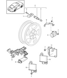 Reifendruckkontrollsystem – PR:482.483 – 997.2 Turbo 2010–13 Reifendruckkontrollsystem – PR:482.483 – 997.2 Turbo 2010–13