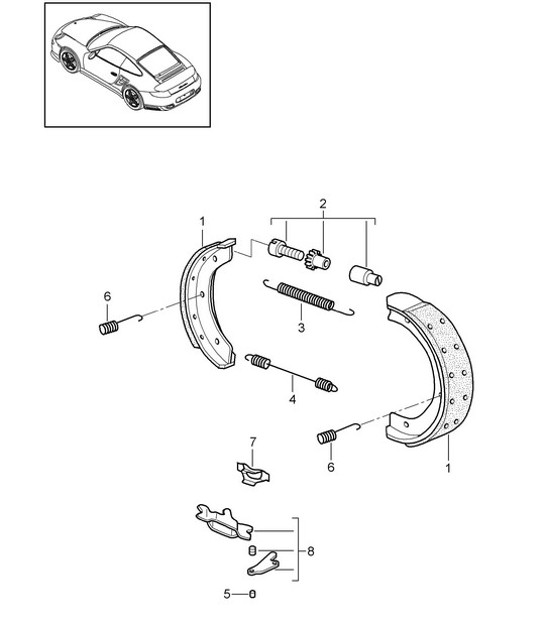 Diagram 603-005 Porsche Boxster 718 (982) 2017>> Wheels, Brakes