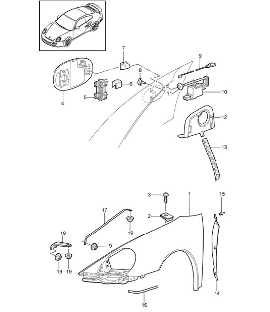 Diagram 801-040 Porsche Cayenne S 4.5L V8 2003>> Body