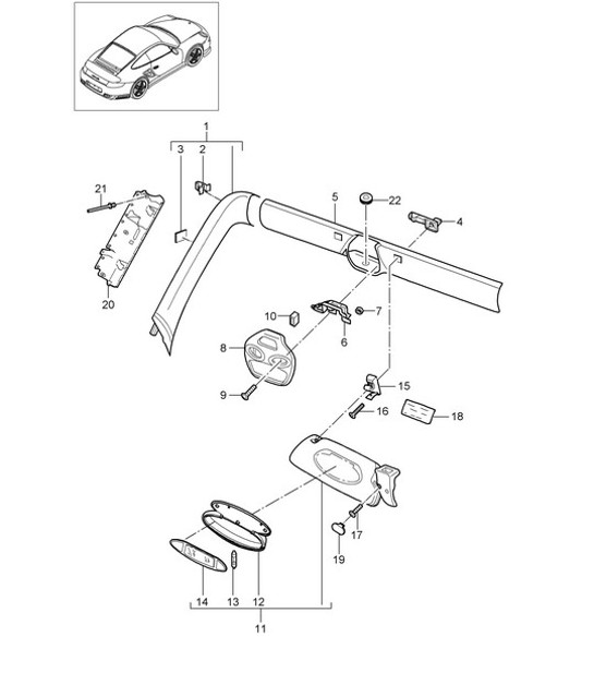 Diagram 807-009 Porsche 924 (1977-1988) Body