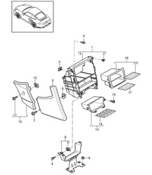 Middenconsole - VOOR - 997.2 Turbo / GT2 RS 2010-13