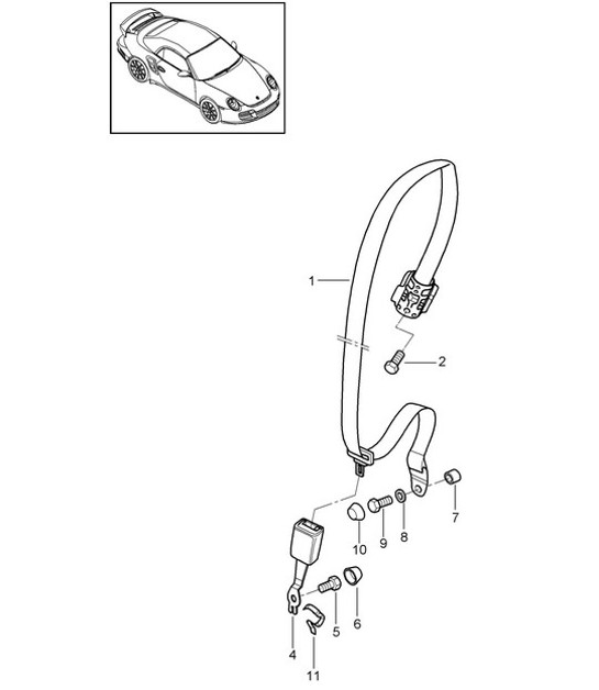 Diagram 812-015 Porsche 996 C2 3.6L 09/01-2005 Body