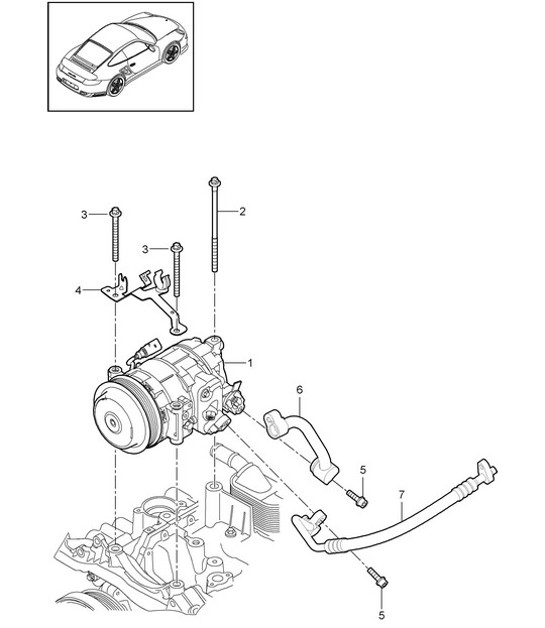 Diagram 813-015 Porsche 911 1975-1977 3.0L Turbo (930) Body