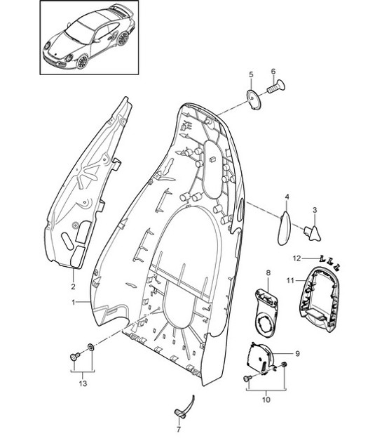 Diagram 817-004 Porsche Cayman S 3.4L 987C 2005-08 Body