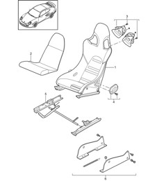 Bucket seat / Cover Leather / 997.2 GT2 RS 2011 Bucket seat / Cover Leather / 997.2 GT2 RS 2011