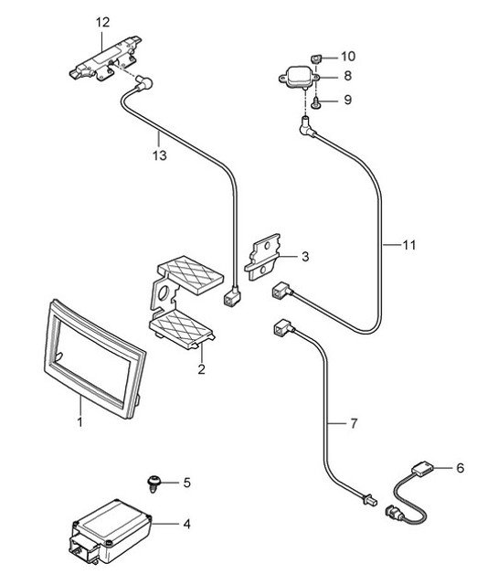 Diagram 911-001 Porsche Cayenne Turbo / Turbo S 4.8L 2007>> Electrical equipment