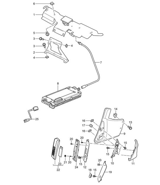 Diagram 911-010 Porsche 997 Carrera 2S 3.8L 2005>> Electrical equipment
