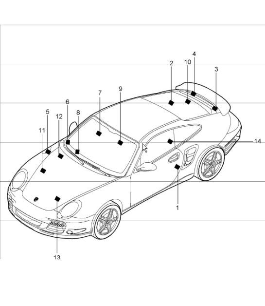 Diagram 001-05 Porsche Cayenne 3.6L 2007>> Accessories & others 