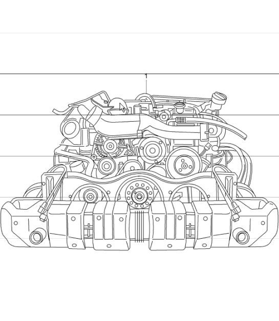 Diagram 101-00 Porsche 997 TURBO 2007>> Engine