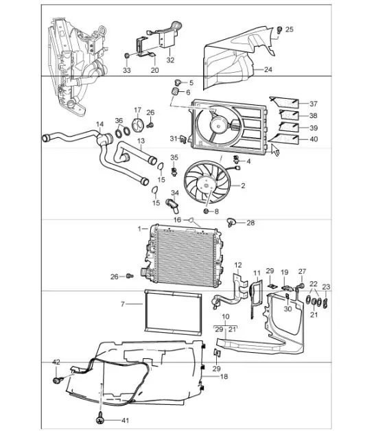 Diagram 105-15 Porsche 997 (911) MK1 2005-2008 Motor