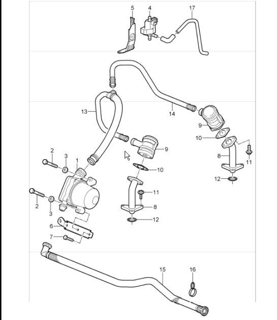 Diagram 108-05 Porsche 997 (911) MK1 2005-2008 Engine