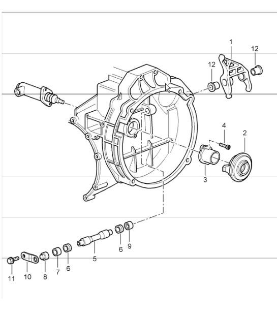 Diagram 301-05 Porsche Cayenne S V6 3.0L Ibrida 380 CV Trasmissione