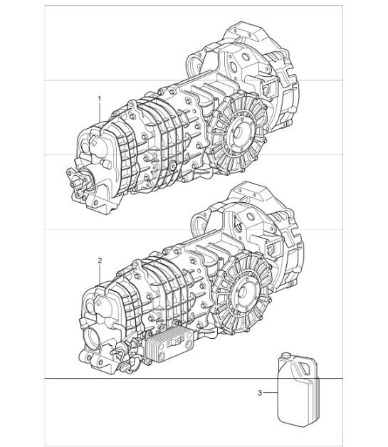 replacement transmission ready for installation  for 997.1 TURBO/GT2 M97.70 2007-09 and 997.1 GT2 RS M97.70 2011