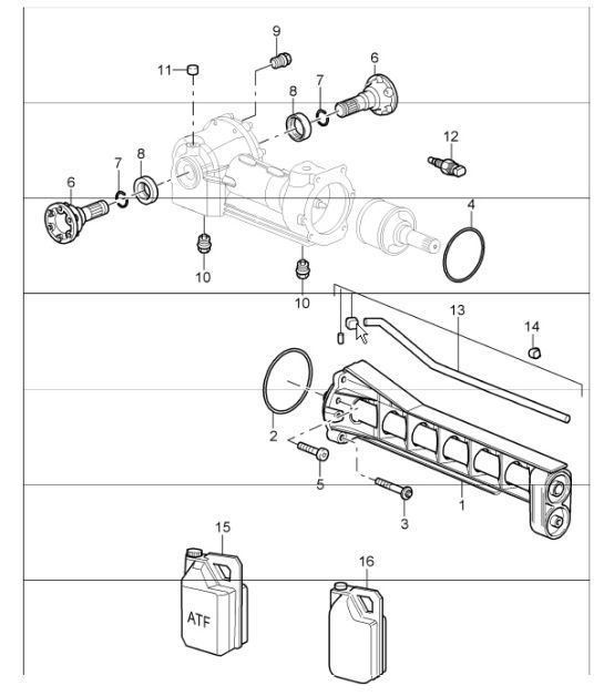 Diagram 360-02 Porsche Cayenne Coupé E-Hybrid V6 3.0L 340 PS 