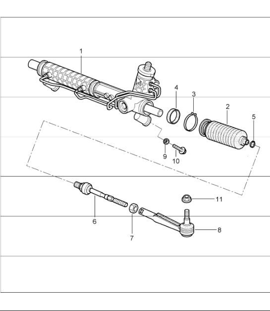 Diagram 403-00 Porsche Macan Essence 2.0L V4 237 ch Essieu avant, Direction 
