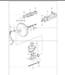brake master cylinder and brake booster 997.1 TURBO 2007-09 brake master cylinder and brake booster 997.1 TURBO 2007-09