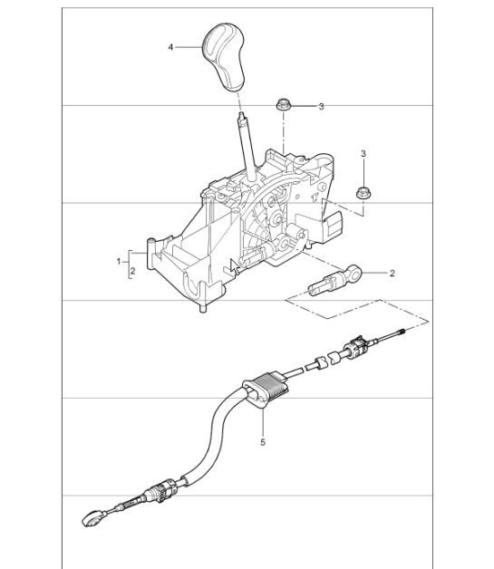 selector lever tiptronic 997.1 TURBO I249 (tiptronic transmission) 2007-09